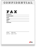 fax cover sheet secure graphic